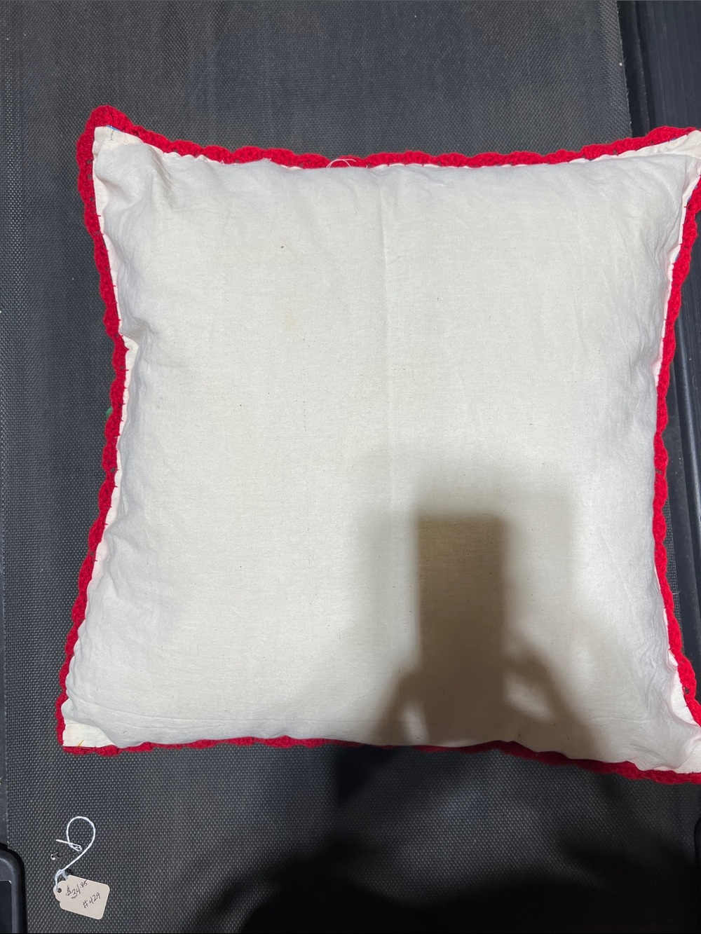 Vintage Handmade Colorful Embroidered Decorative Pillow - Blue & Multicolor - Picture 2 of 10